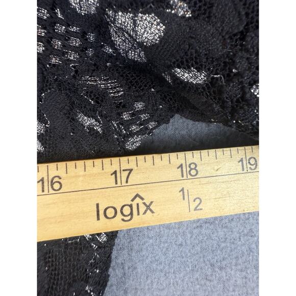 Rabbit Rabbit Rabbit Black Silver Metallic Lace Dress Size 12 Party Formal Fairy - Picture 5 of 7